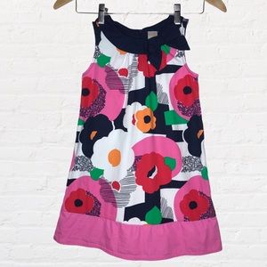 Gymboree retro style floral dress Girls size 7 Bold Colorful